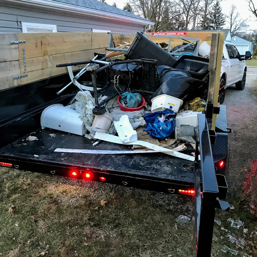Roll-off dumpster delivered to a residential driveway in Rocky River