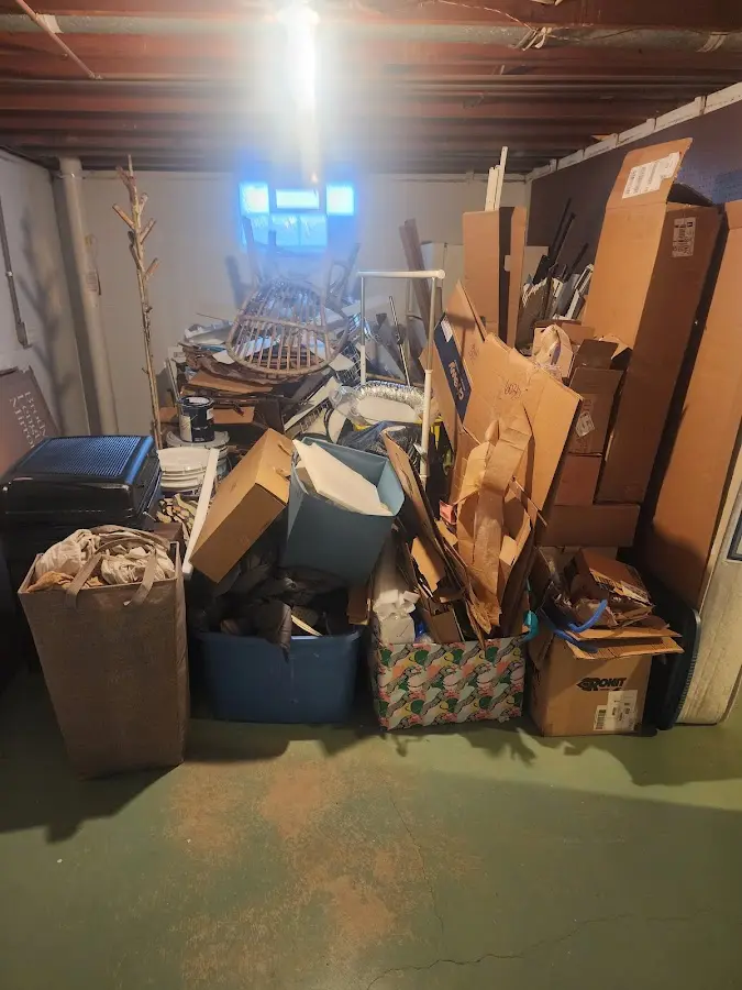 Roll-off dumpster container at job site for Yard Waste Dumpster Rental in Rocky River